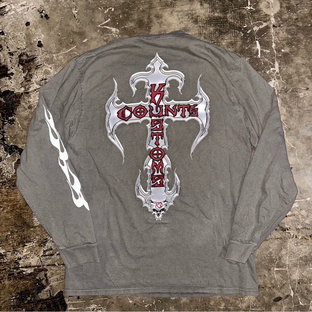 LARGE Grey County Kustoms Las Vegas Longsleeve shirt